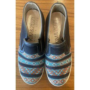 Kim & Zozi Hippie Bling Aztec Southwestern Skate Slip-On Sneakers US 6 Jpn 22